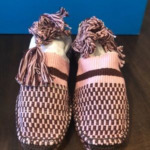 Women’s espadrilles  Leather/Cotton Ankle-Tie